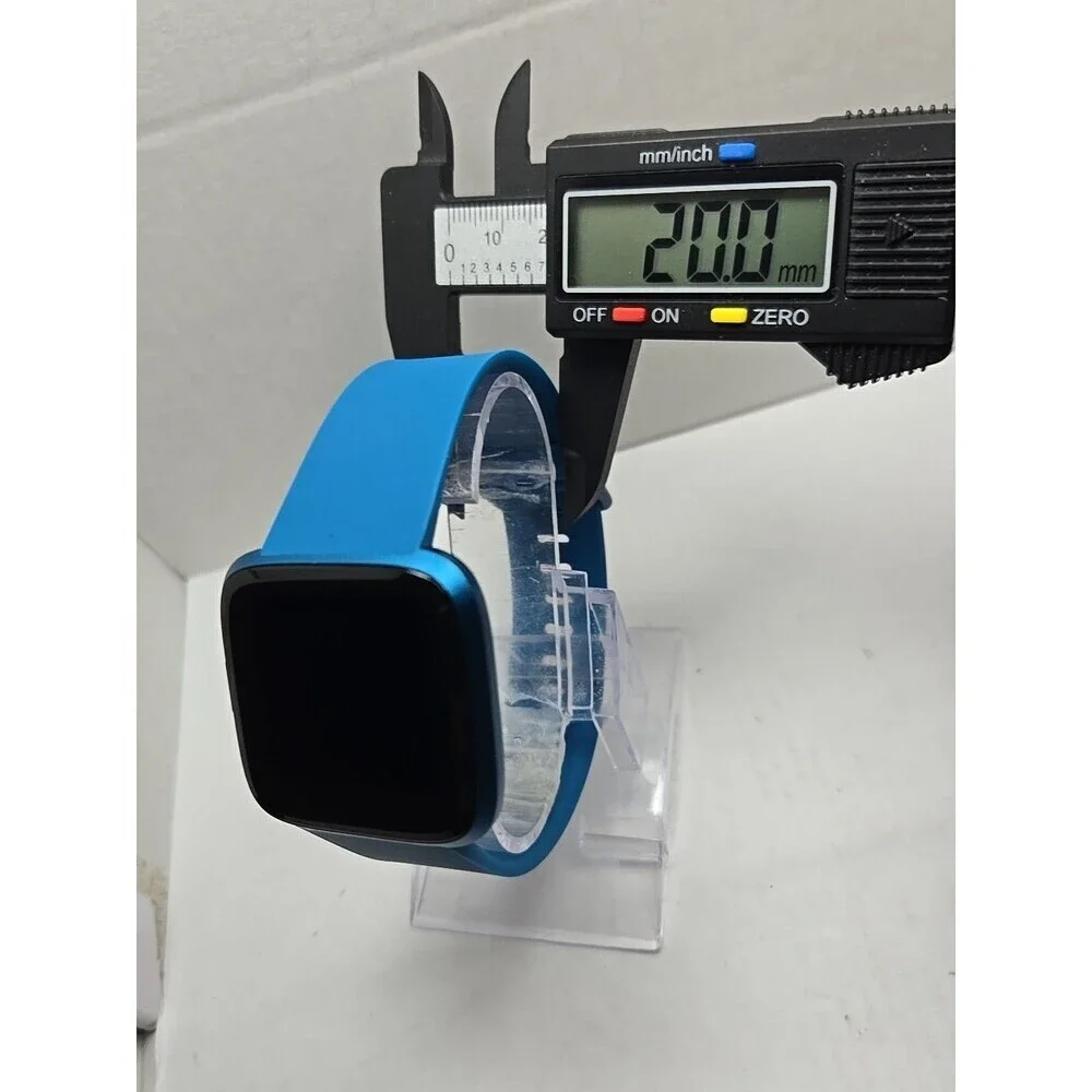 Fitbit Versa Lite FB415 Marina Blue Smartwatch HR 50m Aluminum Case With Charger